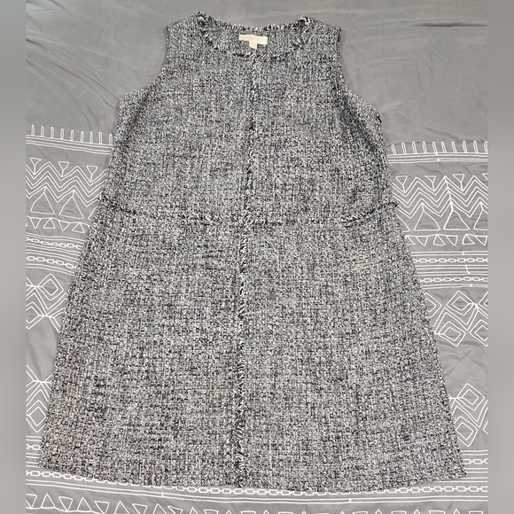 MICHAEL Michael Kors Dresses & Skirts - Michael Kors Black And White Tweed Shift Dress Size 14W